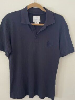 INIMIGO Classic Midnight Blue Embroidered Heart Polo Shirt Men Size M NWOT